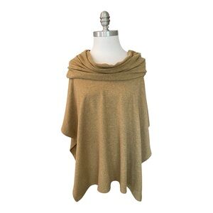 Aryeh Cozy Brown with Yellow Undertones Women’s Poncho Size Small